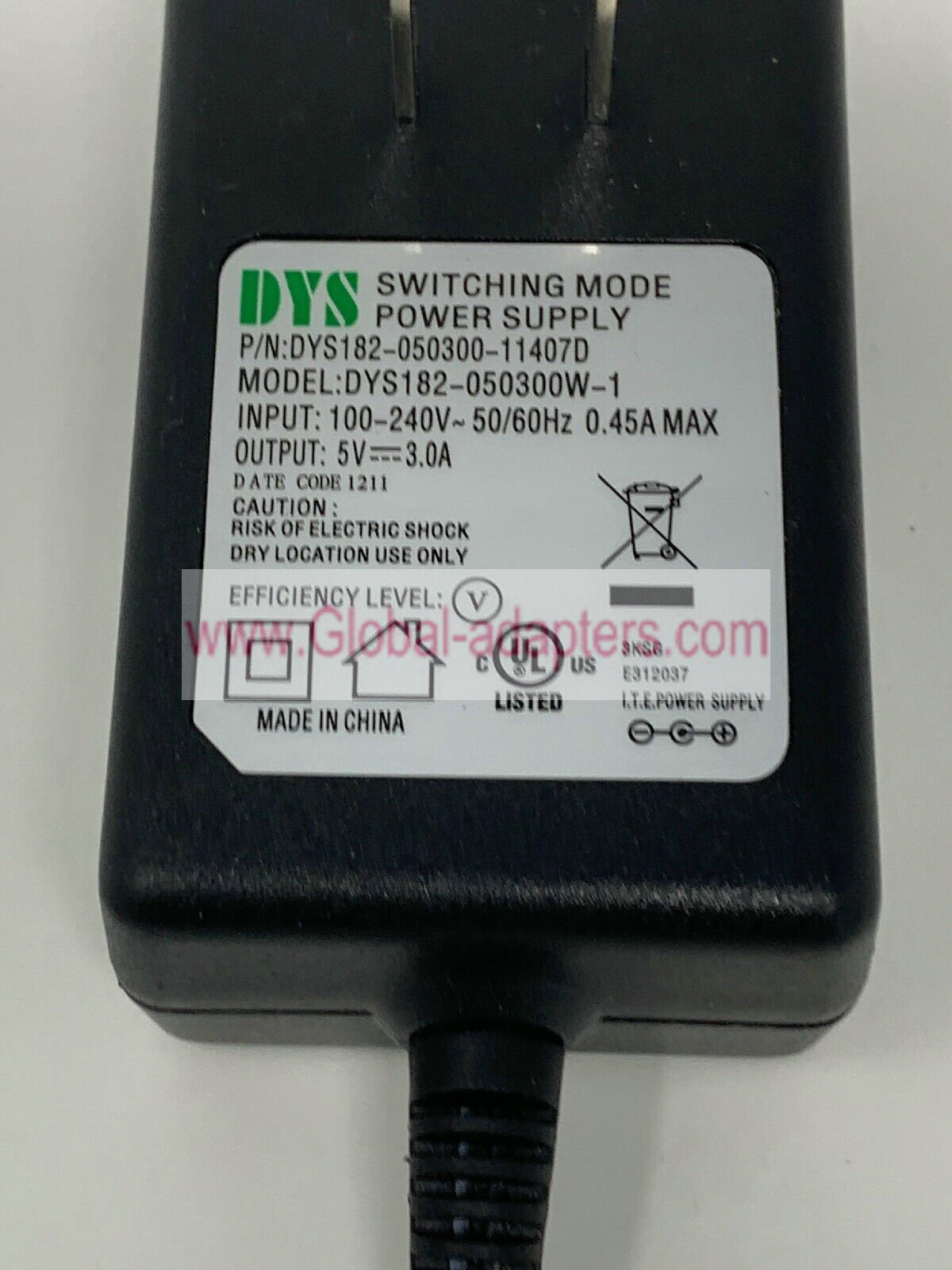 New 5V 3.0A Wall ac adapter for DYS DYS182-050300W-1 DYS182-050300-11407D Switching Mode Power Suppl